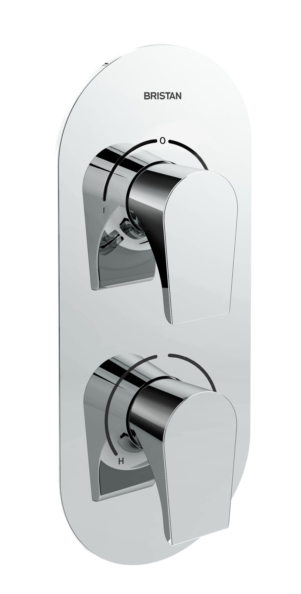 Bristan HOU SHCDIV C Hourglass Recessed Dual Control Shower Valve with Two Outlet Diverter, Chrome