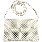 Frutain Pearl Purse for Women,Beaded Purse Bag,Pearl Clutch for Women Party Appointment