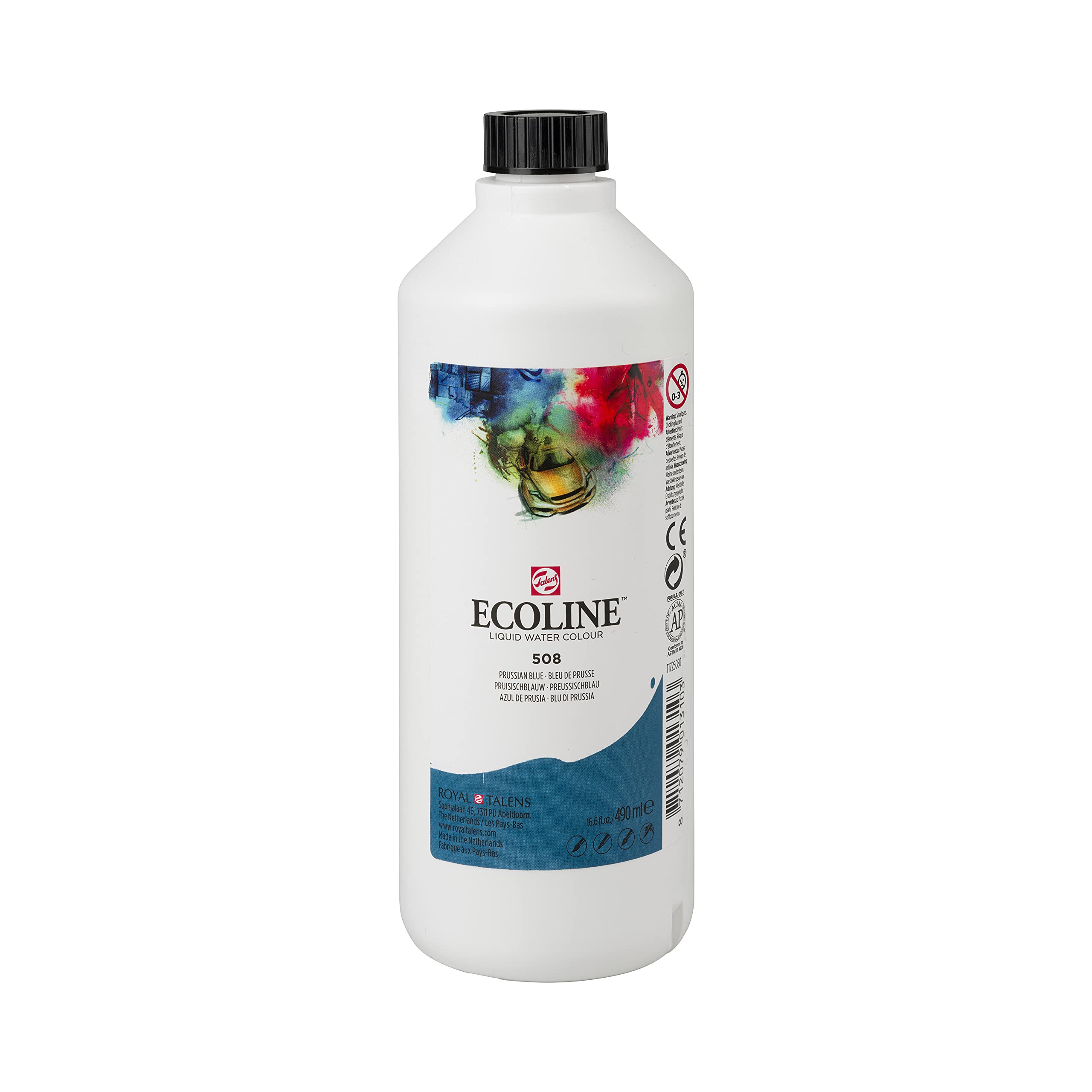 Ecoline Liquid Watercolour Bottle 490 ml Prussian blue 508 (11725080) — image 1