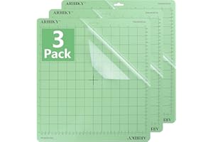 ARHIKY StandardGrip Cutting Mat 12"x12" for Cricut Maker 3/Maker/Explore 3/Air 2/Air/One Standard Adhesive Sticky (3Pack)