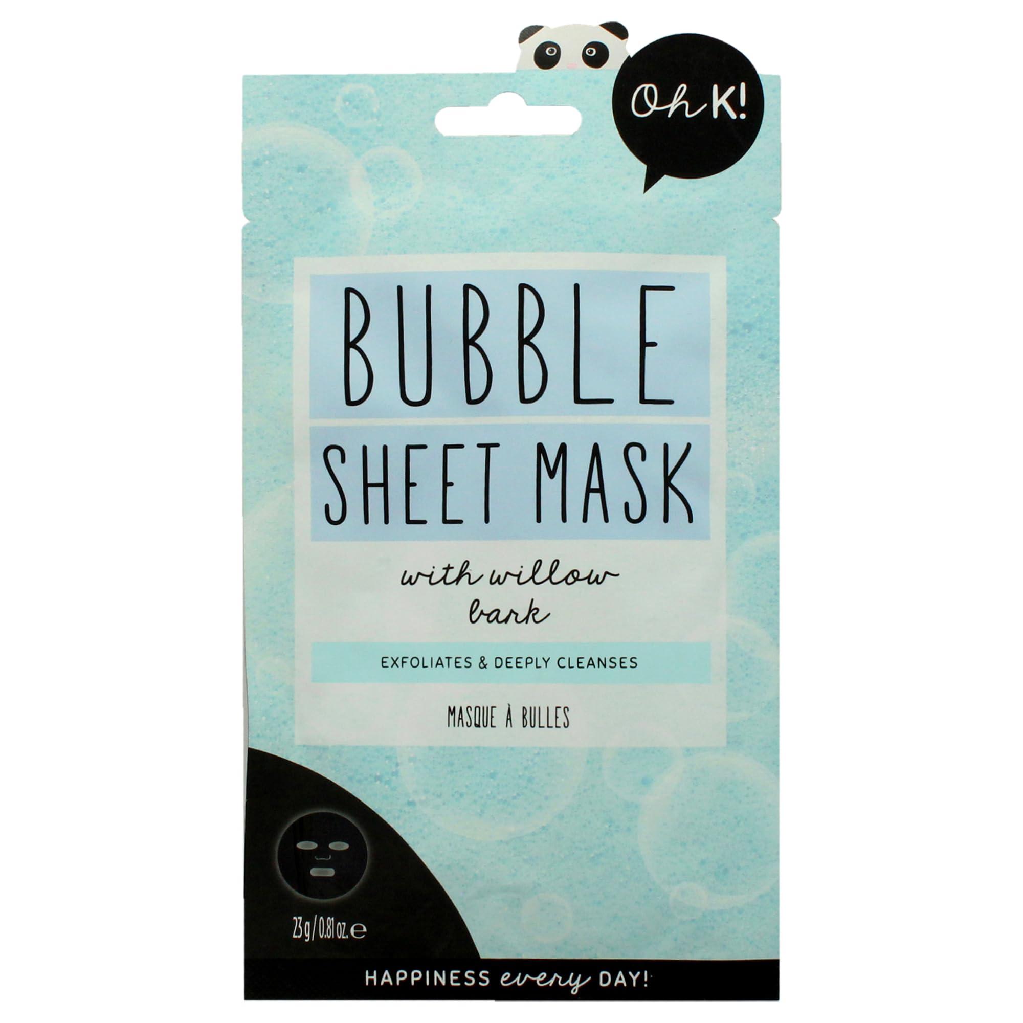 Oh K! Bubble Sheet Mask for Oily Combination Skin, Cleansing and Pore Minimising Facial Mask, Vegan and Cruelty Free, 31g — image 1
