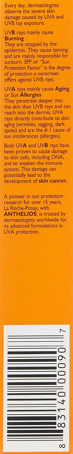 La Roche-Posay Anthelios Mineral Ultra-Light Fluid Broad Spectrum SPF 50, Face Sunscreen with Zinc Oxide and Titanium Dioxide, Oil-Free , 1.7 Fl. Oz: Premium Beauty