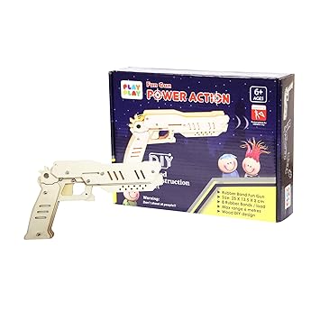 PlayPlay Wood Diy Rubber Band Gun Toy For Kids