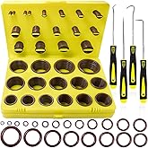 KEZE 386 Pcs Metric Viton O Ring Assortment Kit 75A Durometer 30 Sizes Brown O-Ring Set for Industrial Pressure Washer,Indust