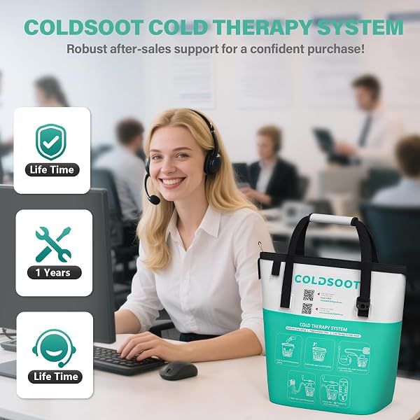 COLDSOOT COLD THERAPY MACHINE FOR SHOULDER WITH PROGRAMMABLE TIMER, PORTABLE ICE MACHINE FOR SHOULDER AFTER SURGERY, LIGHTWEIGHT REPLACEMENT RECOVERY SYSTEM, CRYOTHERAPY PAIN RELIEF W/COMPRESSION PAD