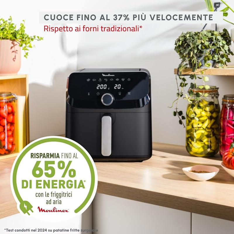 Easy Fry Mega, Friggitrice ad Aria 7,5L, Nero, EZ8558