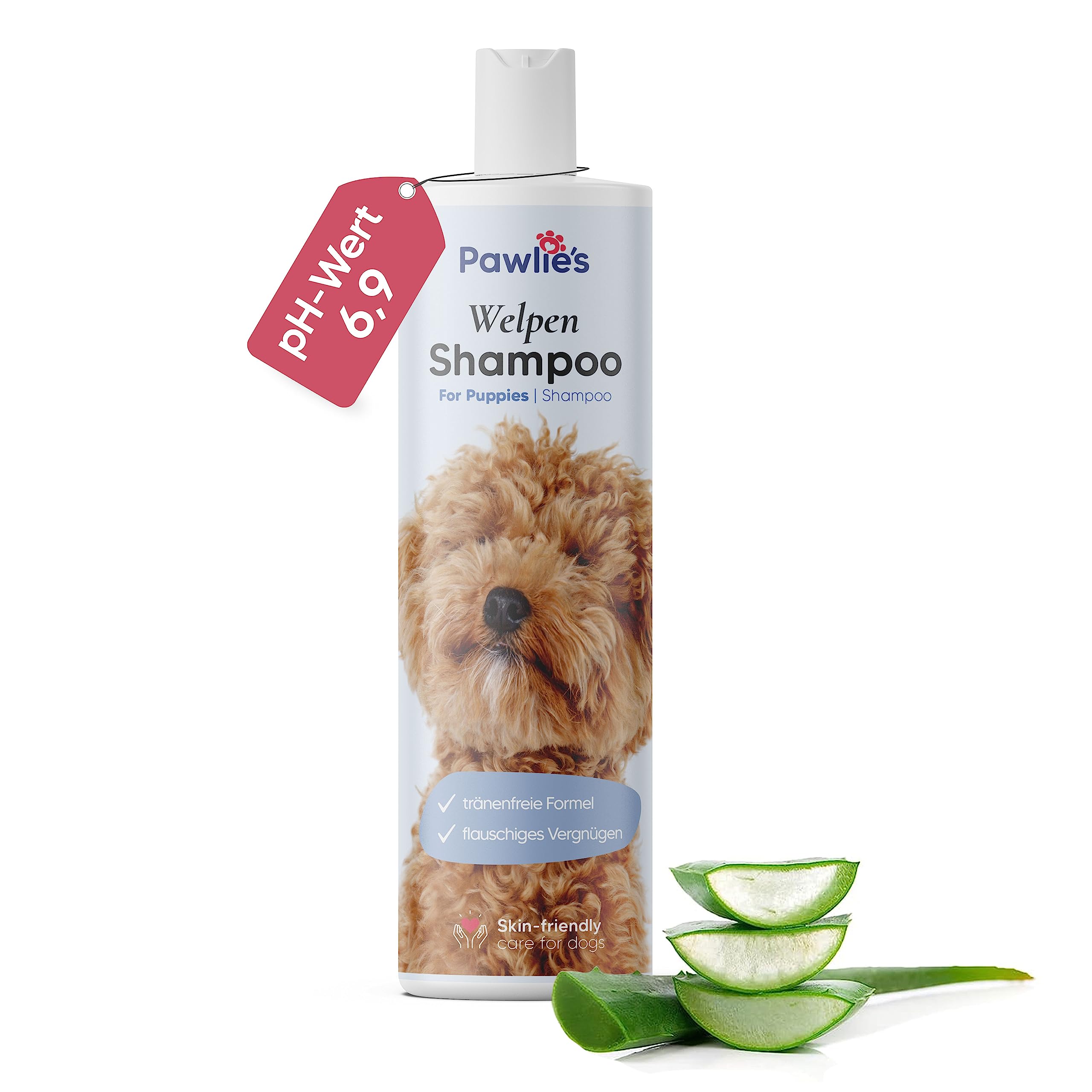Pawlie's (NEU) Welpenshampoo Sensitiv - Tränenfreie Formel | Sicheres & natürliches Hundeshampoo für Welpen und empfindliche Hunde Aller Rassen | Parfümfreie, pH-neutrale (pH 7) Haut- & Fellpflege