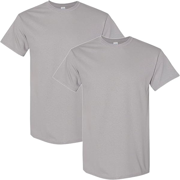 Gildan Men's Heavy Taped Neck Comfort Jersey T-Shirt, 2-Pack XL