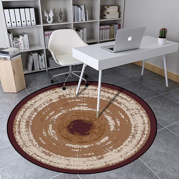 Wood Grain Area Rug Living Room Rug Washable Non Slip Floor Carpet Tree