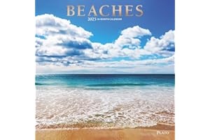 Beaches | 2025 12 x 24 Inch Monthly Square Wall Calendar | Foil Stamped Cover | Plato | Travel Nature Tropical