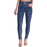 roswear Women’s High Waisted Stretchy Skinny Curvy Jeans Tummy Control Jeggings