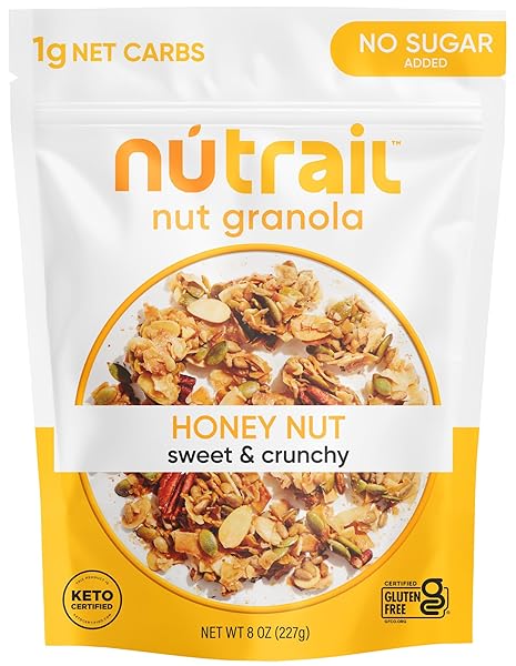 NUTRAIL NUT GRANOLA CEREAL, HONEY NUT, NO SUGAR...