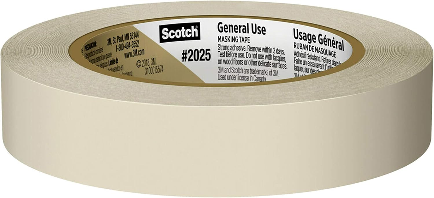 Scotch Greener Masking Tape for Basic Painting, 0.94 in x 60 yd, 2025, 1 Roll - - 
