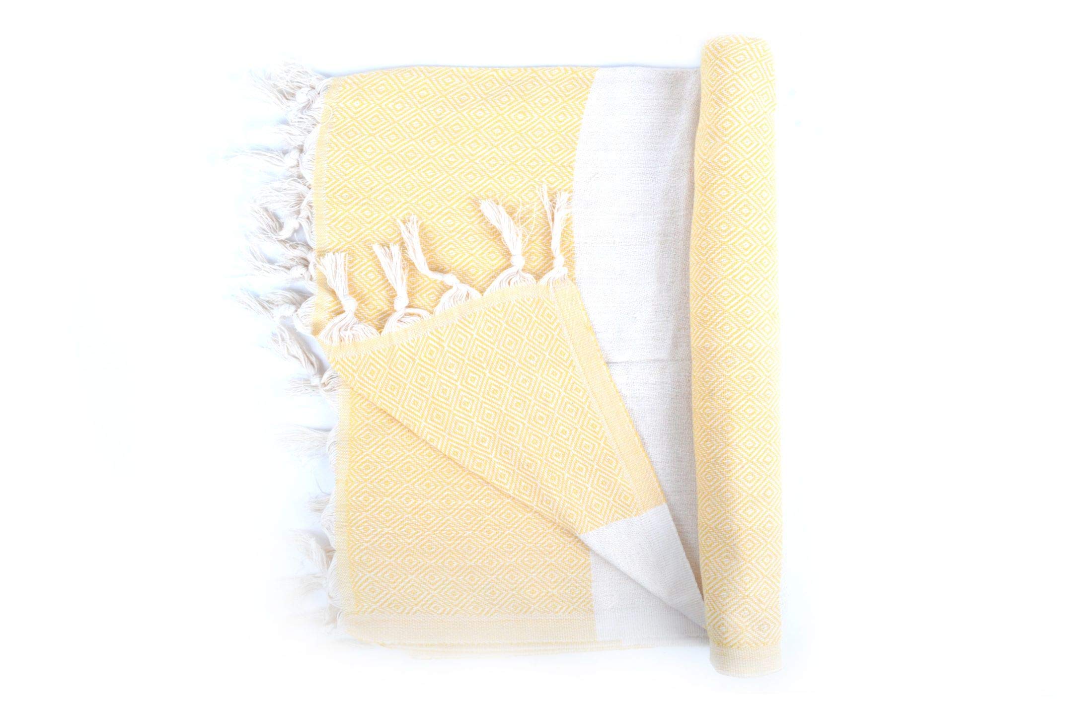 Bonamaison Cotton Pesthemal Lightweight, soft, and absorbent Beach and Bath Towel, 98 X 172 Cm - Manufactured in Turkey