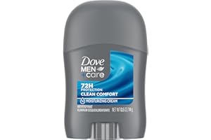 DOVE MEN + CARE Antiperspirant Deodorant Stick Clean Comfort 72-Hour Sweat & Odor Protection Antiperspirant for Men With 1/4 Moisturizing Cream 0.5 oz