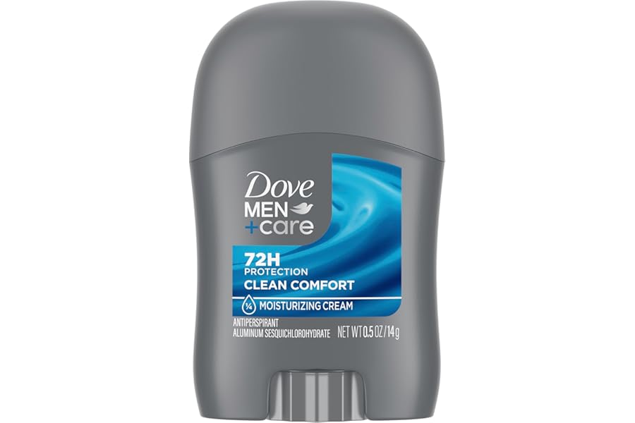 DOVE MEN + CARE Antiperspirant Deodorant Stick Clean Comfort 72-Hour Sweat & Odor Protection Antiperspirant for Men With 1/4 Moisturizing Cream 0.5 oz