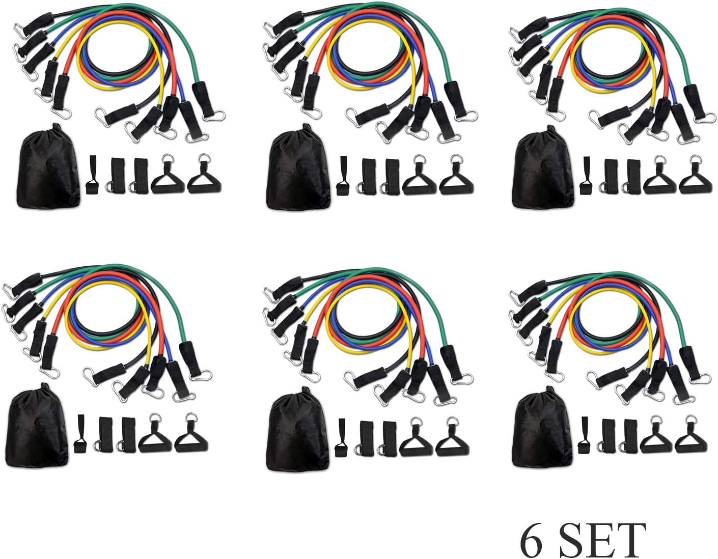 COOLGIRL Resistance Bands Set, Exercise Bands for Physical Therapy, Strength Training, Yoga, Pilates, Stretching, Non-Latex Elastic Band with Different Strengths,Workout Bands with Door Anchor,Set of 3