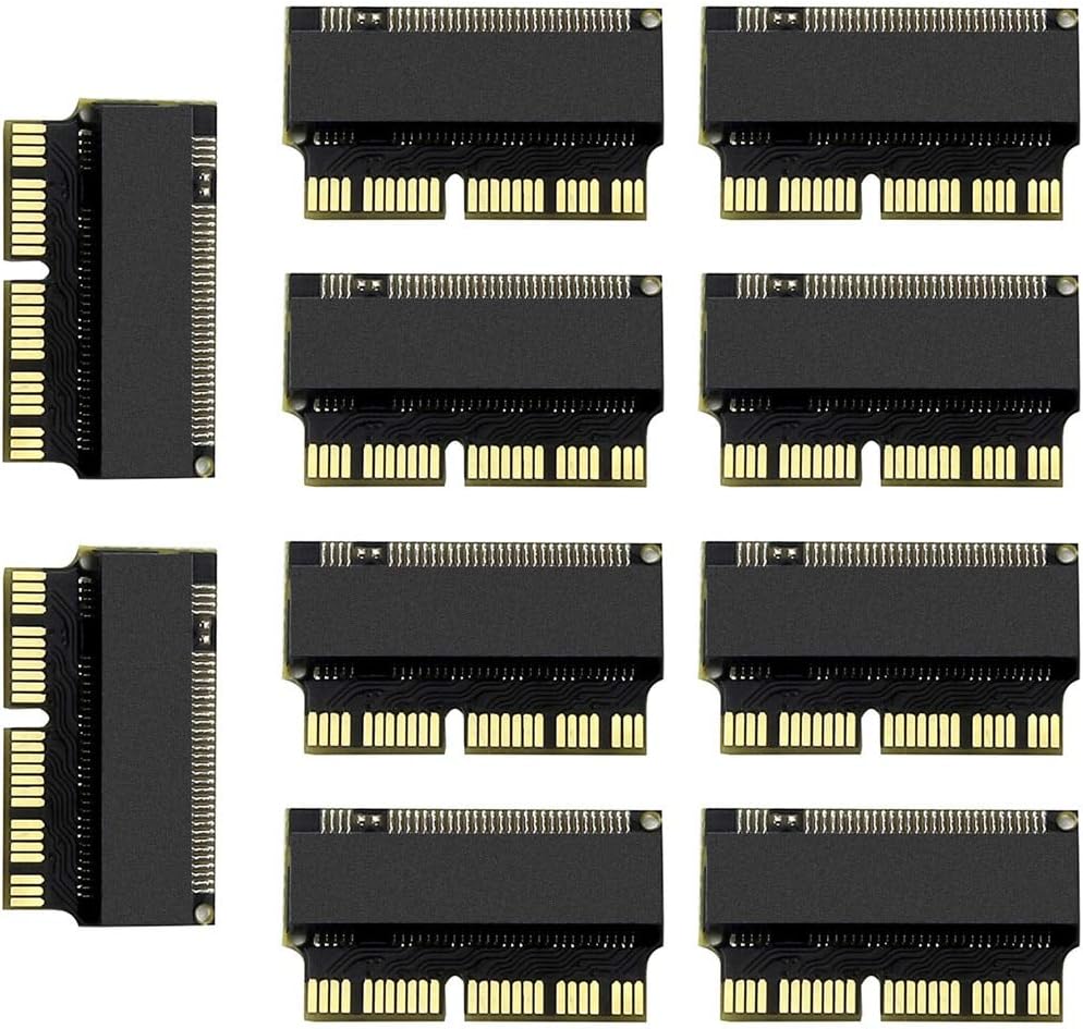 JMT M.2 Adapter M.2 NVME SSD Convert Adapter NVMe PCIe M2 NGFF to SSD for Laptop for Air Pro 2013 2014 2015 A1465 A1466 A1502 A1398 PCI-E x4 (10PCS)