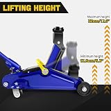 2 Tonne Low Profile Floor Jack Hydraulic Trolley Lift with Case 5.3-12.6in view 4