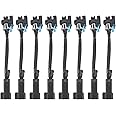 Carbhub 8Pcs Wire Harness Adapter Pigtails Fit for LS Gen 3 Tuck USACAR EV6 to Mini Delphi Multec 2 Fuel Injector, Connector, Lock, Seals, & Terminals WAINJ40