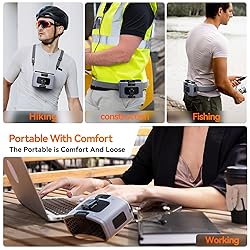 10000mAh Personal Waist Fan, USB Rechargeable Clip