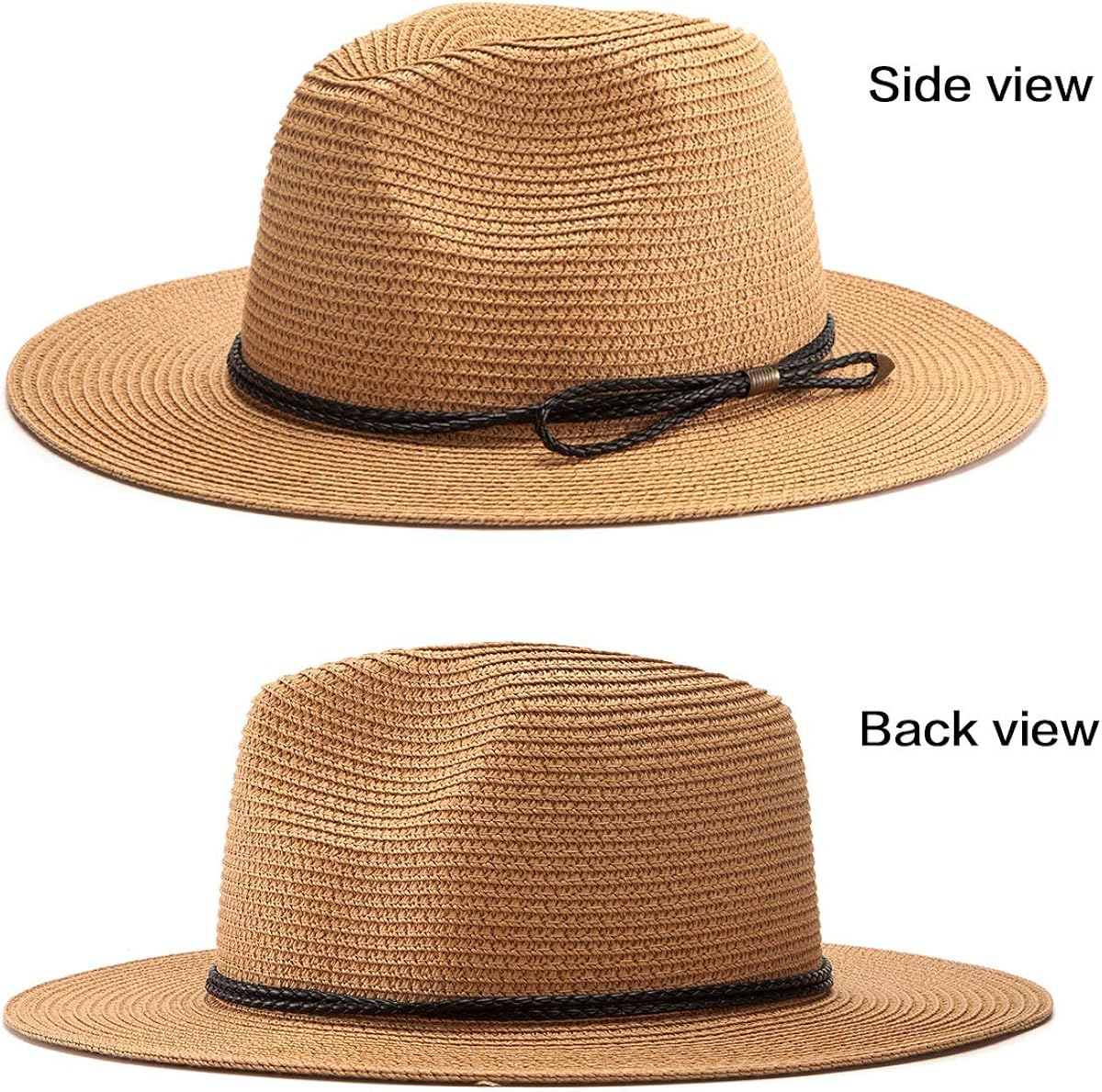 Wide Brim Fedora Hat Men Panama Straw 