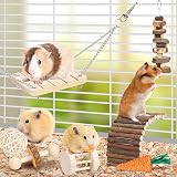 BBjinronjy Hamster Chew Toys Set Wooden Molar Tools for Small Rodents view 2