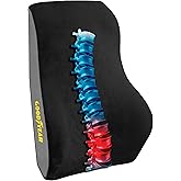 Goodyear Ergonomic Lumbar Support Pillow for Office Chair and Car Seat - Memory Foam Back Support Lumbar Pillow, Premium Cushion Chair Support for Lower Back Pain Relief and Versatile Use - Black