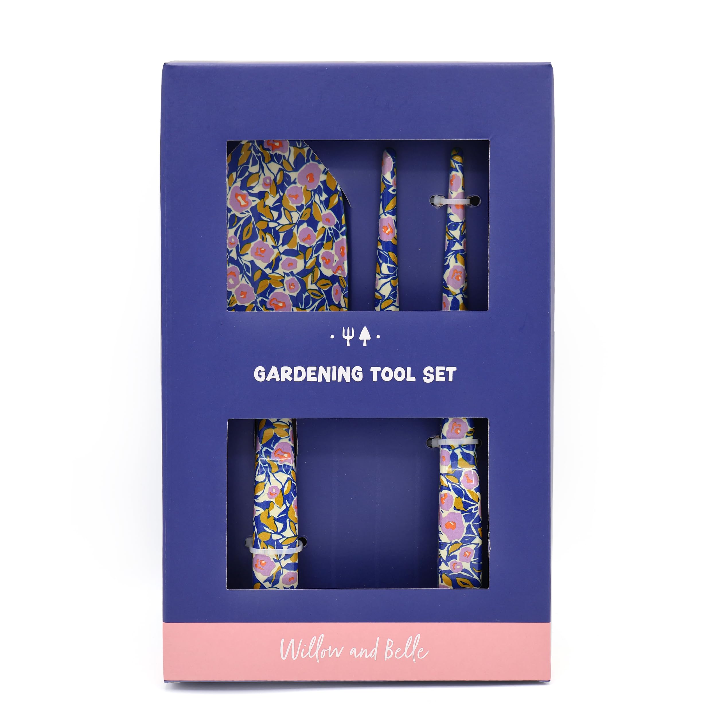 Fork and Trowel Garden Tool Set - Abstract Floral Design