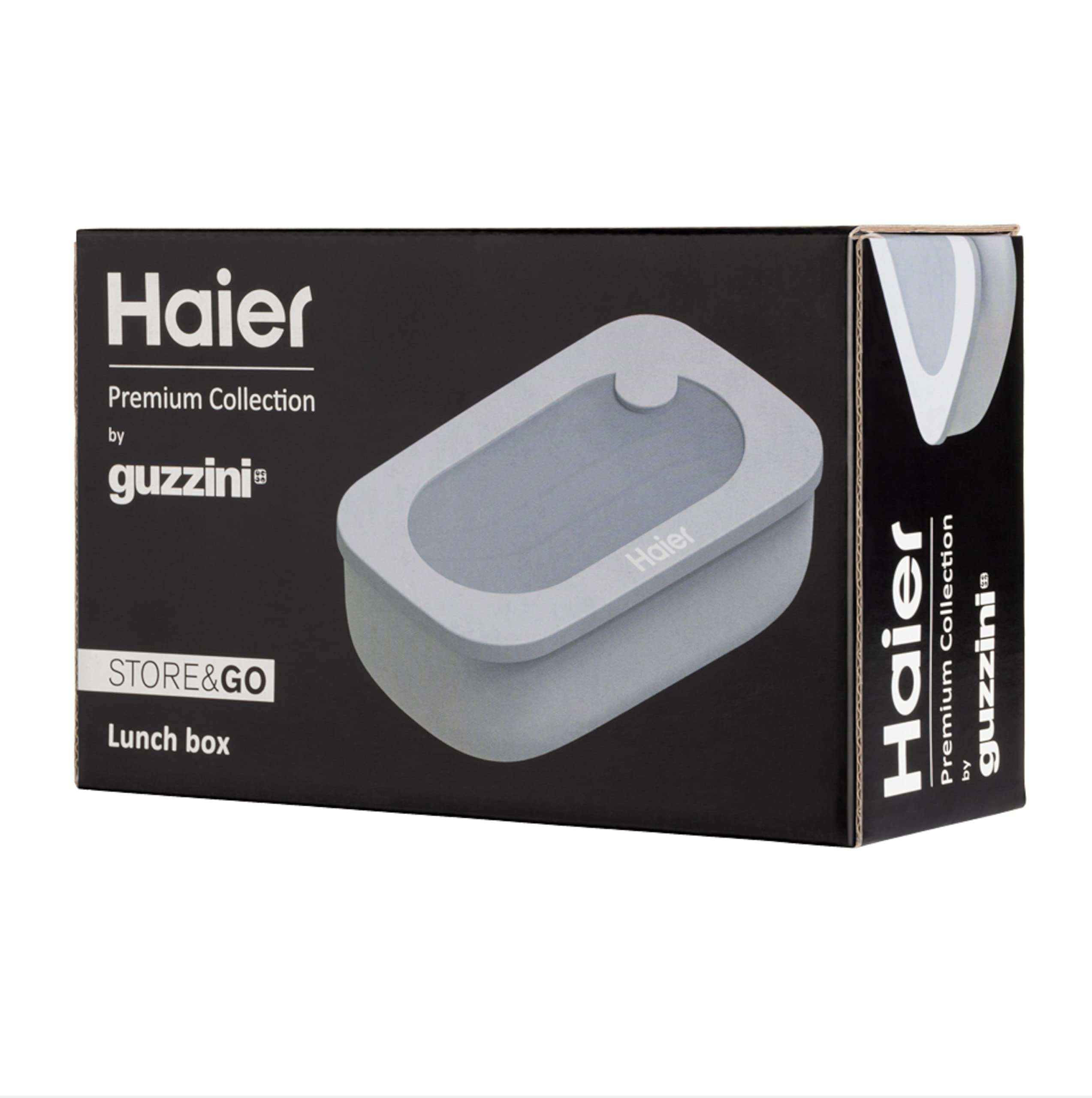 Haier Hermetic Lunchbox with Inner Container - Dishwasher Safe - Suitable for Refrigerator - Freezer and Microwave - 12.2x12.2x6.8 cm Premium Collection by Guzzini