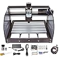 RATTMMOTOR CNC-3018-PRO MAX CNC Router Machine Kit DIY Mini CNC Wood Router Machine 3 Axis GRBL Control Engraver Milling Cutting Machine Working Area 300x180x45mm for Plastic/Wood/Acrylic/PVC/PCB