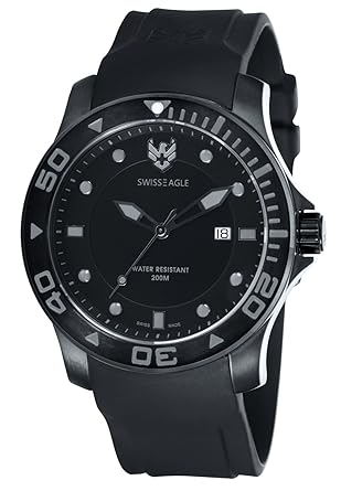 Swiss Eagle Mens SE 9002-05 Sea Bridge Black Grey Watch