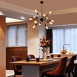 LIGHTDAMY Sputnik Chandeliers Black, Modern