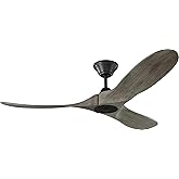 Monte Carlo 3MAVR52AGP Maverick II Energy Star 52" Outdoor Ceiling Fan with Remote Control, 3 Balsa Wood Blades, Aged Pewter