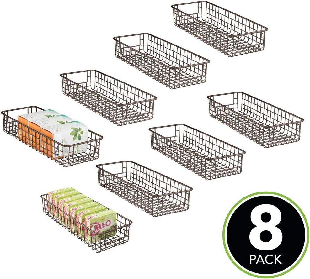 Amazon Com Mdesign Household Wire Drawer Organizer Tray Storage