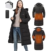 Windpost Heated Jackets for Women,Womens Heated Jacket 8 Heating Zones with 10000mAh Battery Pack,Heated Coats for Women