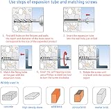 Lemiyoo 188 Pcs Screws And Wall Plugs Set Heavy Duty Mix M5 6 8 10 Anchors view 4