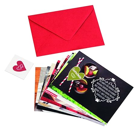 Gutschein Set mit 12 Gutscheinen für Paare - Ideal als Geschenk zum Geburtstag, Valentinstag oder Weihnachten - mit Umschlag 