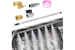 GEKUFA 24" Radiator Cleaning Wand with 4 Nozzle Tips, 4500 PSI Dual-Use Stainless Steel Pressure Washer & Air Pump Cleaner Wand, Quick Coupler & Valve Switch for Car, Truck, RV