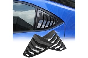 Daeiclru Rear Side Window Louvers Compatible with Subaru WRX 2022 2023 2024, Rear Side Window Louver Decorate Cover, Air Vent Scoop Shades Cover Accessories (Carbon Fiber Pattern)