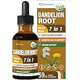 Eubrition Dandelion Root Extract Drops, Diente de Leon Organico Hierba, Dandelion Supplement Formula w/Milk Thistle Turmeric for Detox Cleanse, Digestion & Immune Support, Alcohol-Free Tincture. 2oz