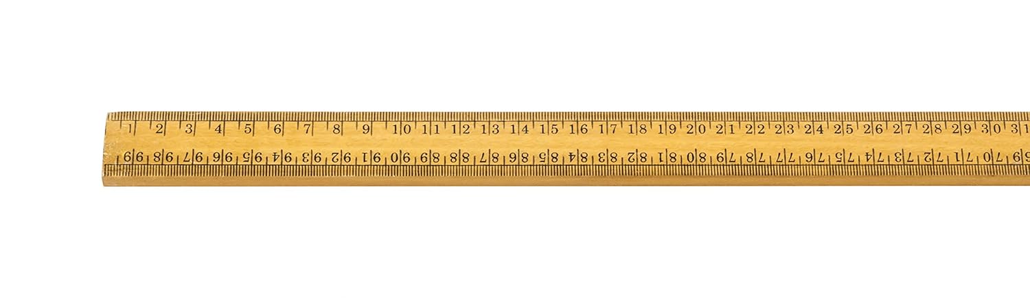 EISCO Premium One Meter 100cm Wooden Scale ruler Horizontal Reading 