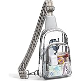 LATMAP Clear Bag for Stadium Events, Clear Purse for Women Stadium Crossbody Bag, Transparent Bag for Concerts Sports