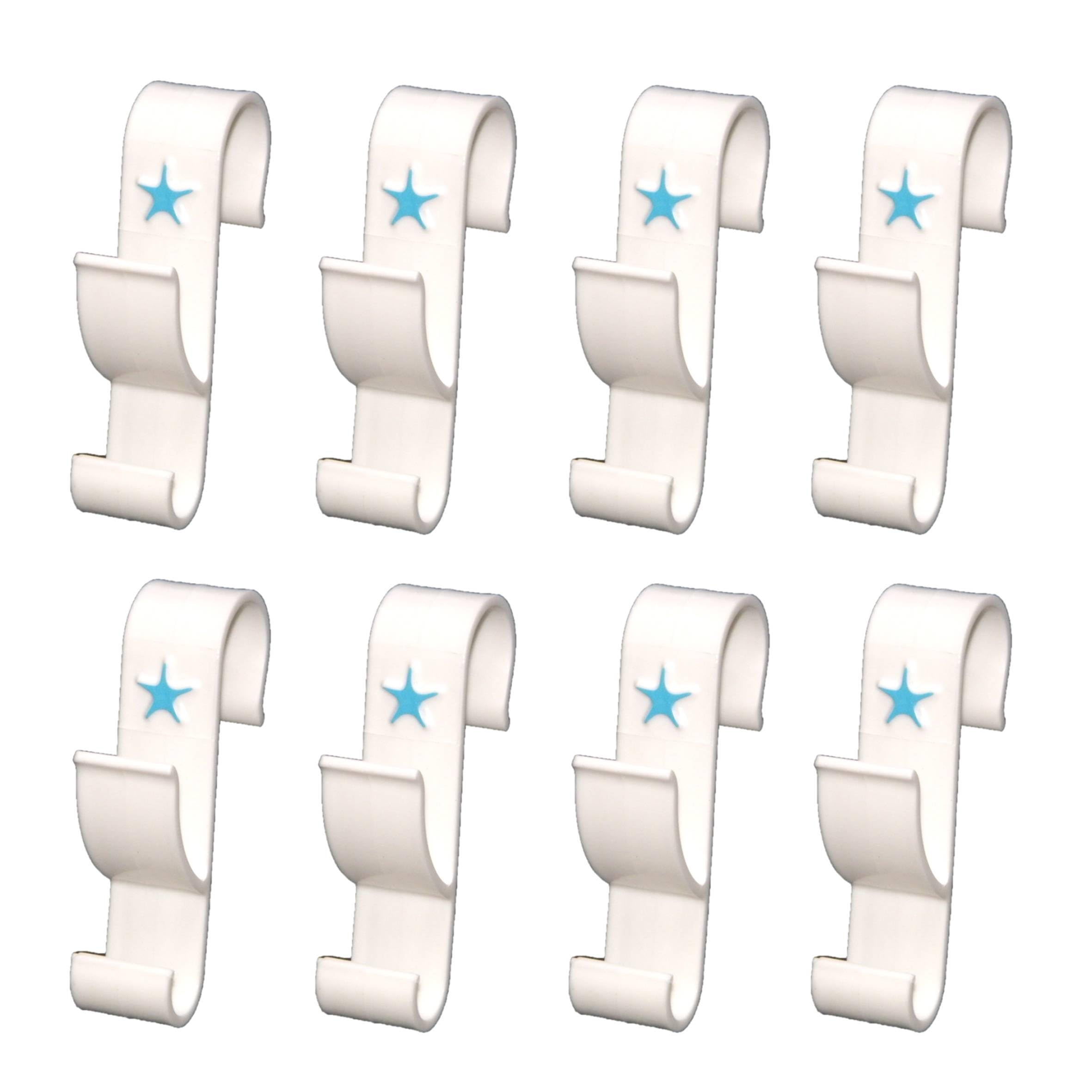 Generico 8 Pieces Radiator Hooks Radiators Towel Rail Bathroom Accessories Bathroom Furniture, Towel Holder, Bathrobe Hanger, Coat Hook, Towel Holder, Italian Design White