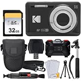 Kodak PIXPRO FZ55 Digital Camera (Black) + 32GB Memory Card + Point and Shoot Camera Case + Extendable Monopod + Lens Cleaning Pen + LCD Screen Protectors + Table Top Tripod &acirc;&euro;&ldquo; Ultimate Bundle