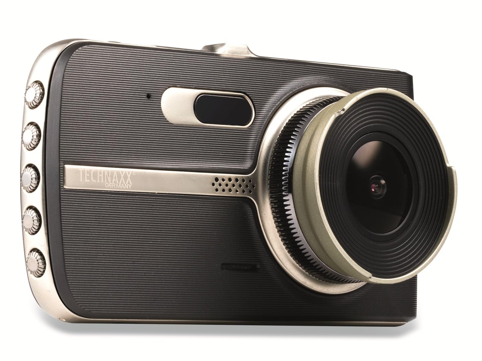 Technaxx FullHD Car Dashcam Recorder Wide Angle Speed Sign Recognition Front Collision and Lane Departure Warnings G-Sensor Vehicle Monitoring Camera TX-167