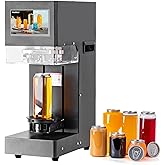 VorChef Commercial Soda Can Sealer, Fully Automatic Can Sealing Machine, 2.17in 55MM Can Sealer Machine for Aluminum & Plastic Cans Touch Screen Operation, No Need Cup Mat, Auto-Detect Height