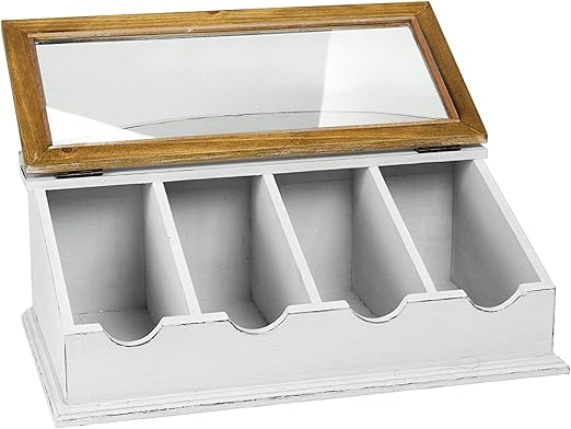 BUTLERS CAMPAGNE Caja para cubiertos con tapa de cristal: Amazon.es: Hogar