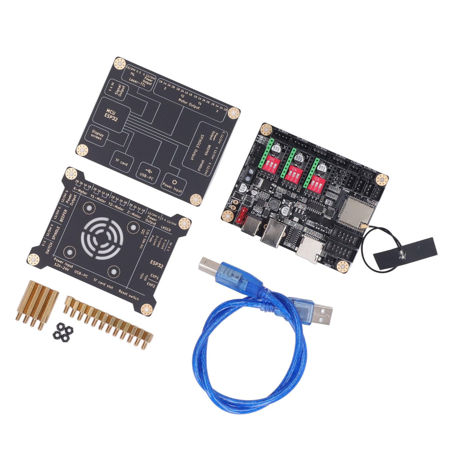 Photo 1 of 32bit Control Board for Desktop Engraving Machines, DLC32 V2.1 Offline Control (Motherboard and Protective Case)