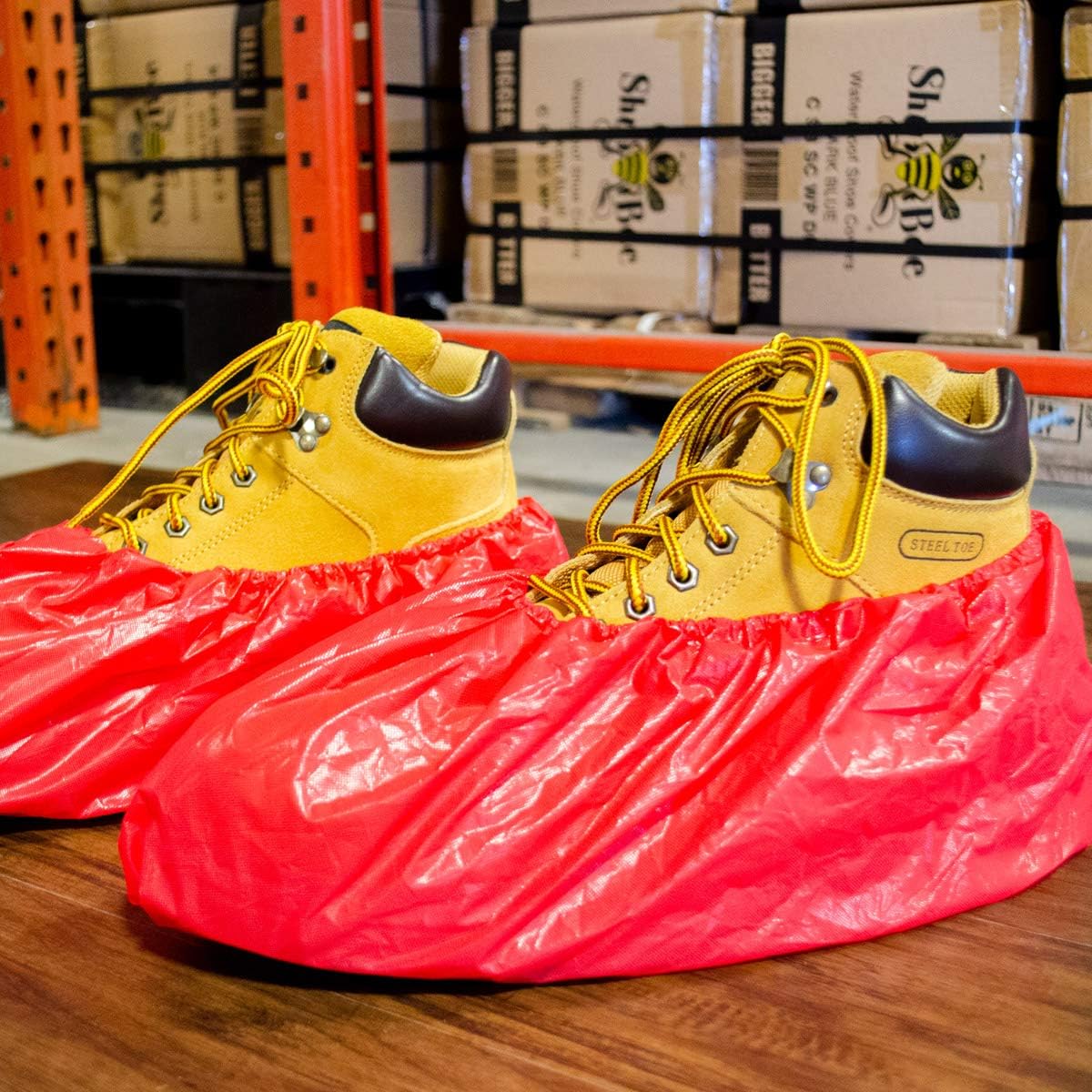 ShuBee Waterproof Shoe Covers, Red (40 Pair) - Protective Shoe Covers -  Amazon.com